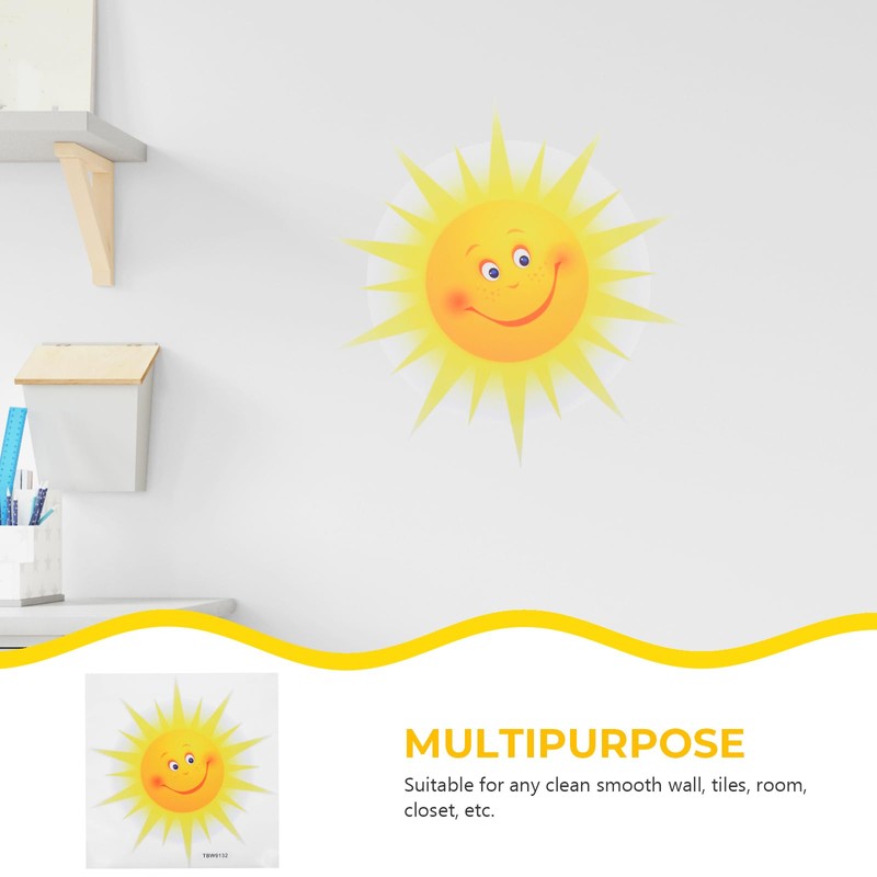 IMIKEYA Sun Wall Sticker Smiling Sun Wall Sticker Wall Decoration