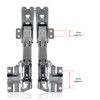 Spares2go Hettich 5.0 41.5 Type Integrated Door Hinge Set compatible