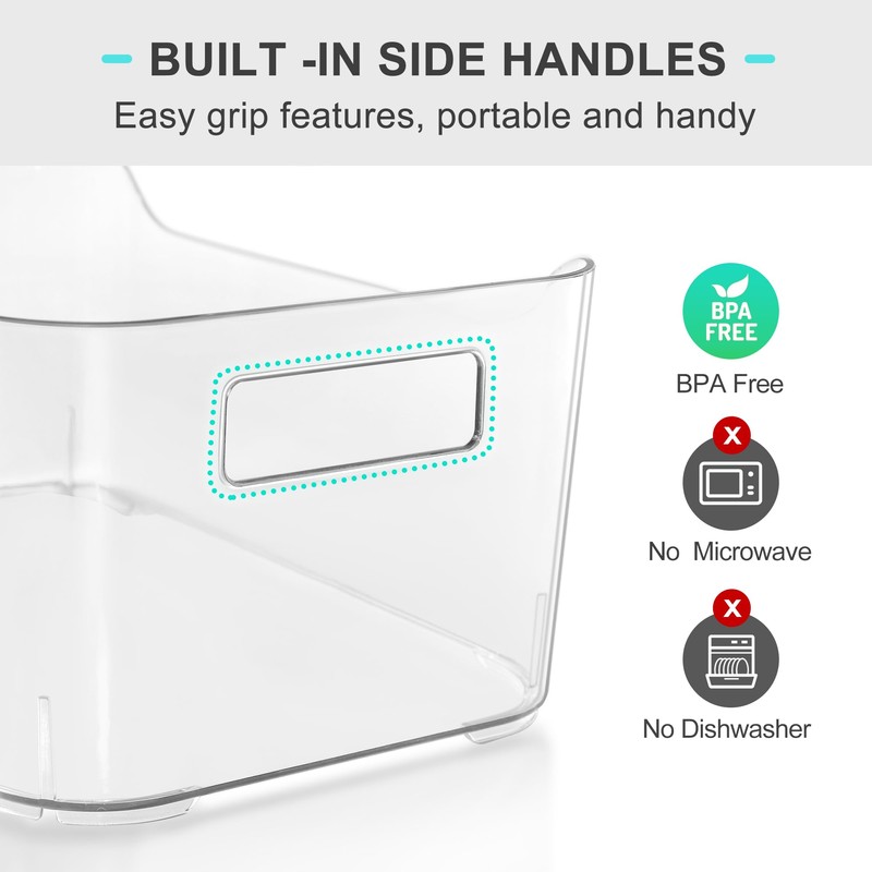 Heyuzb Pantry Organizers and Storage, 12 Pack Clear Plastic Storage