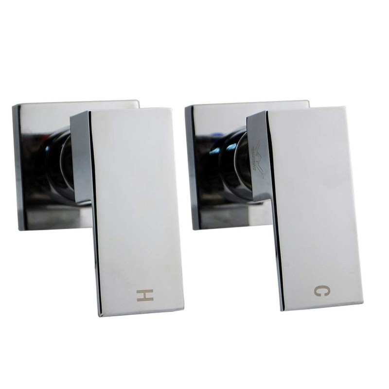 ACA International Watermark Square 1/4 Turn Shower Mixer Taps Wall