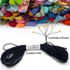 Bracelet String Kits, 50 Colors Rainbow Color Embroidery Thread, Cross