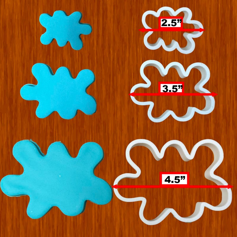 Paint Splatter Cookie Cutter Trio - 3-Pack Set in Bold