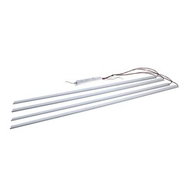 WareLight LED Magnetic Strip Retrofit Kit for Linear Ceiling Fixtures - 60 Watt, 5000K Lighting, 4 Foot, 4 Strips