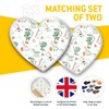 2 x Heart Stickers 7.5 cm - Fun Cartoon Dinosaur