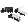 3pcs 1:50 Truck Model Toy Set Pull Back Recovery Tanker