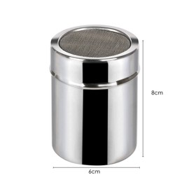 TRIXES Powdered Sugar Shaker Stainless Steel Shaker for Cocoa Flour Spices Powder Box