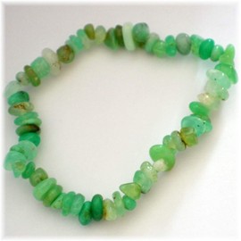 Chrysopras Splitterarmband, Edelstein Schmuckarmband, Perlenarmband Chrysopras