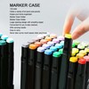 Marker Case Holder, 120 Slots PU Leather Marker Case with