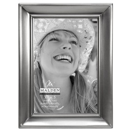 Malden International Designs Concourse Pewter Metal Picture Frame, 3.5x5, Silver - 192-35