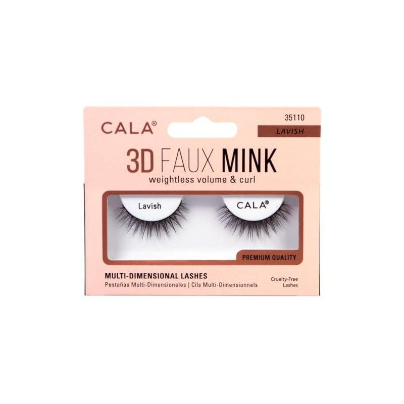 CALA - "3D Faux Mink" pestañas postizas ultraligeras y multidimensionales