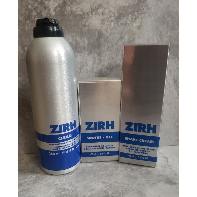 Zirh Shave Basics: Aloe Vera Shave Cream, Sooth-Gel & Alpha-Hydrox