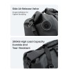 LOBOO Vintage Motorcycle Tail Bag, 20L Waterproof Saddlebag, PVC Leather