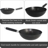 IMUSA 9.5in Carbon Steel Nonstick Wok with Cool Touch Handle,