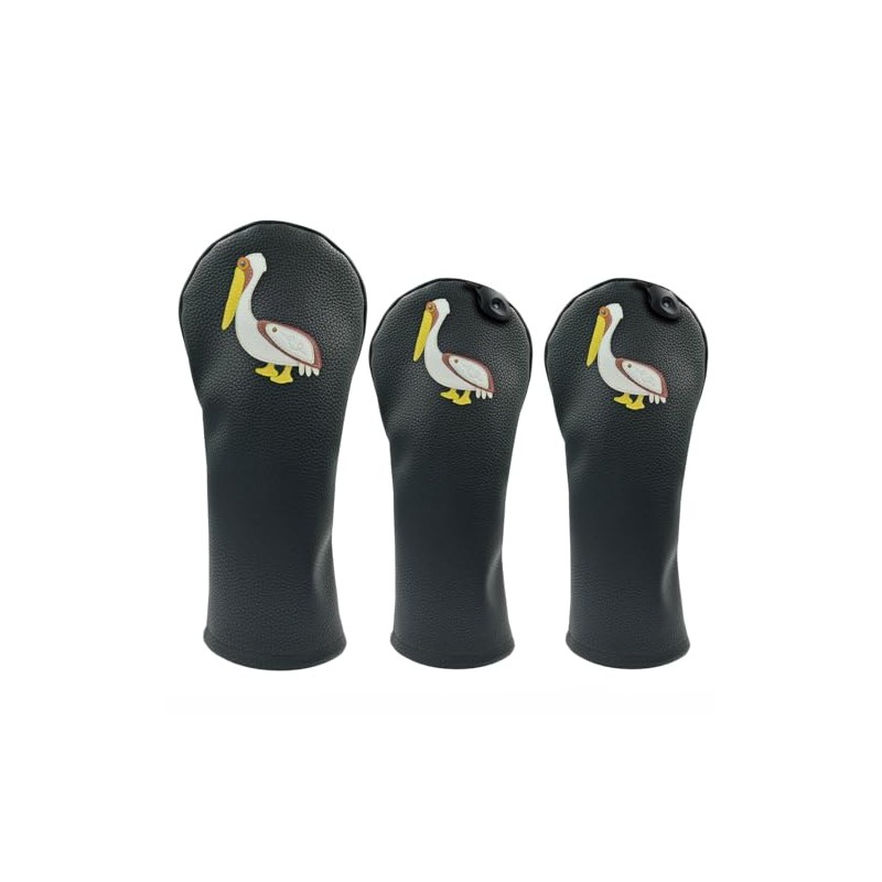Pelican PU Leather Golf Club Covers Driver Headcovers Fairway Woods