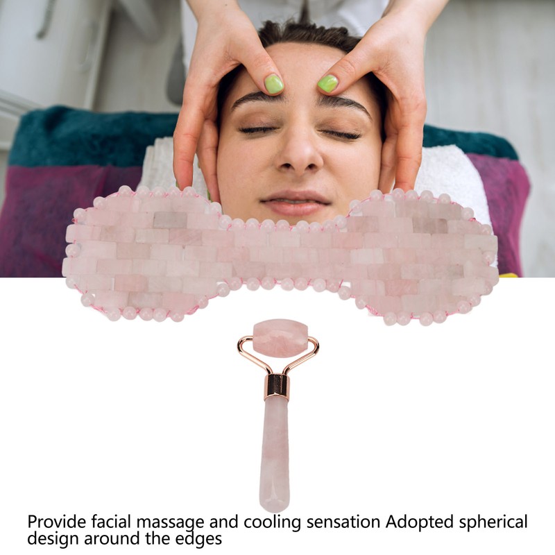 2pcs Jadestone Eye Pad Roller Set Reduce Dark Circles Promote