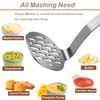 NJJYBROS Potato Masher, Stainless Steel Anti-Slip Handle Mashed Potatoes Masher
