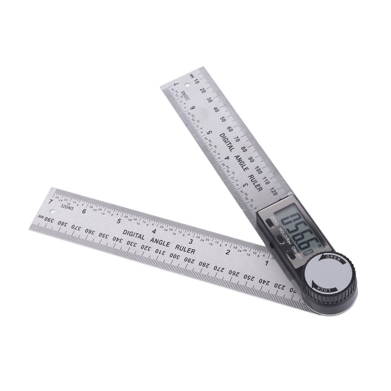 10‑390mm Stainless Steel Electronic Protractor Digital Goniometer Angle Finder Miter