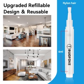 TRUGFONE Touch Up Paint Pen 4 Paint Touch Up Pens Fillable Brush Refillable for Walls Wall Repair Funiture Cabinet Wood Floor Window 6ML 9Pcs Set
