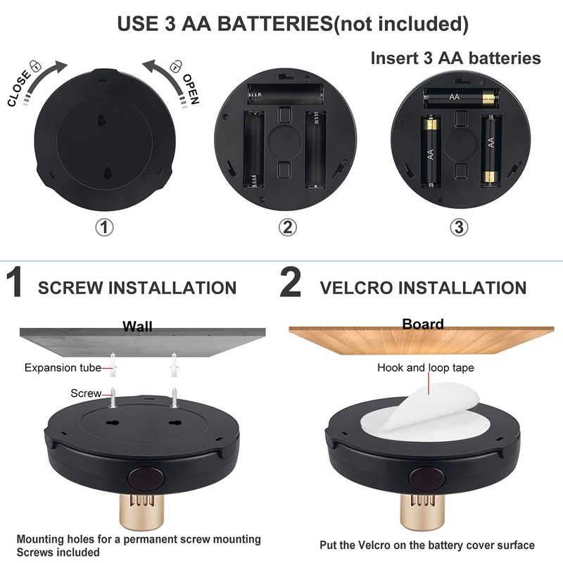 HAMVIDNE Wireless LED Spotlight, Battery Powered Picture Lights, Uplighting Indoor,