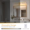 AIJIASI 39-Inch Brushed Gold Vanity Light Fixture, 28W Dimmable LED