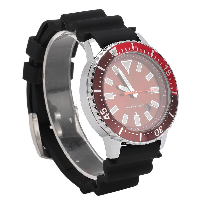 Rotating Bezel Watch Luminescent Automatic Date Analog Display Calendar Waterproof
