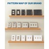 DEWENWILS 8-Pack Duplex Wall Plate, Metal Wall Outlet Cover for
