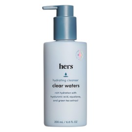 hers Clear Waters Hydrating Cleanser - Squalane Cleanser Face Wash for All Skin Types - Contains Hyaluronic Acid, Squalane, and Green Tea Extract - 6.8 fl Oz