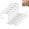 HFHOME Set of 6 Adjustable Window Planter Box Brackets, White