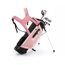 Nightcore Kids Golf Clubs Set Right Hand, Junior Complete Golf Clubs with 4 Golf Clubs, Rain Hood & Golf Stand Bag for Children Age 5-7 Boys Girls