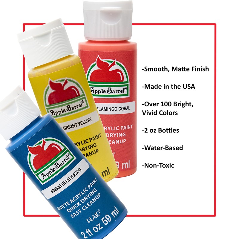 Plaid Acrylic Paint, Snow White, 59 ml (Pack of 1)