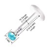 KJM Fashion Bioflex Labret 1.2 mm 16 g Crystal Ball