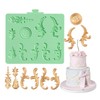 KALAIEN Baroque Silicone Molds Scroll Fondant Molds,1 Pcs Clay Mold
