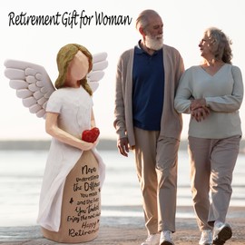 Retirement Gift for Woman - Retirement Party Decorations, Teacher Retirement Gifts for Women 2025, Goodbye Gifts for Coworkers, Retired Gifts for Women, Retirement Decorations Hand-Painted Angel