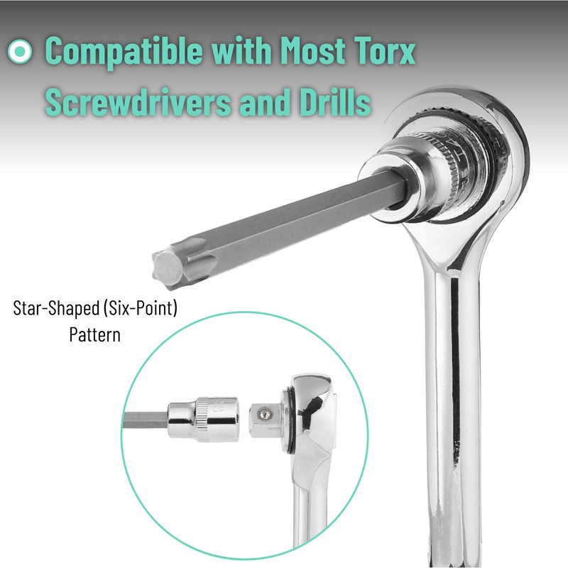 Bates- Extra Long Torx Bit Socket Set, 7 Pieces, 3/8"