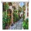 Italy Outdoor Landscape Shower Curtains Bathroom Decor Polyester 70x70 Inch