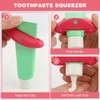 Pink Bow Toothbrush Holder,2‑Slot Ceramic Cute Girly Bathroom Decor