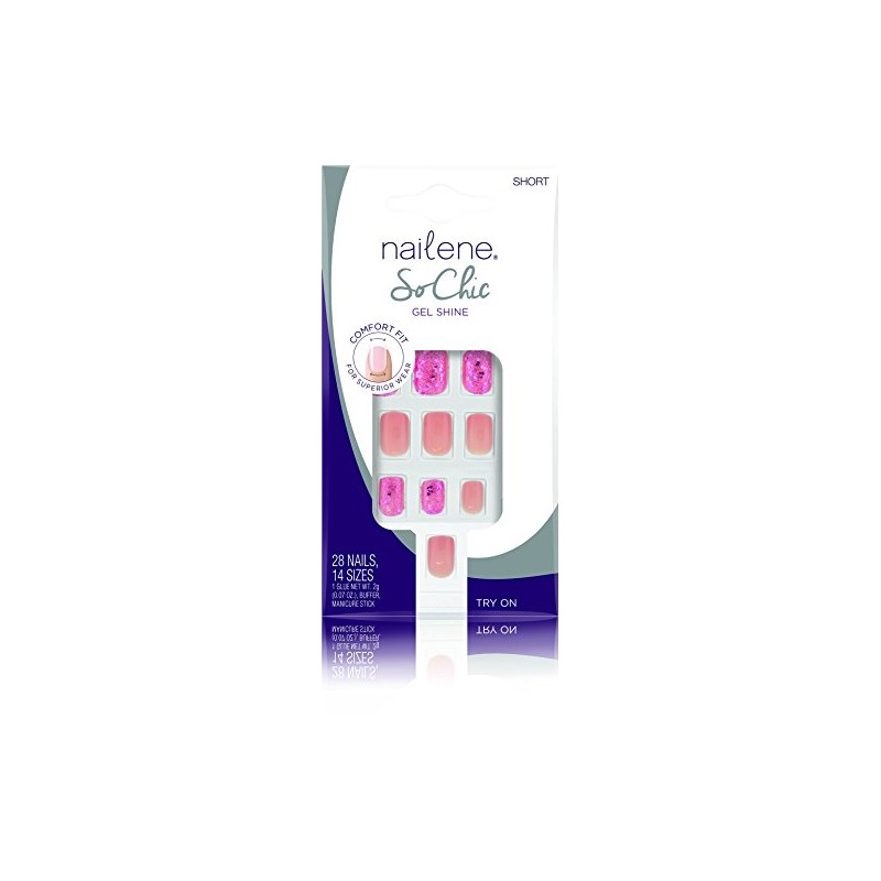 Nailene So Chic Nails Gel Shine Number 71342, Short Design,