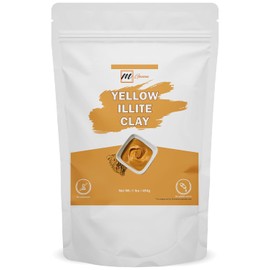 Polvo De Arcilla Ilita Amarilla 100% Para Exfoliantes Corporales, Cremas Faciales Y Lociones (1 Lb/454 G)
