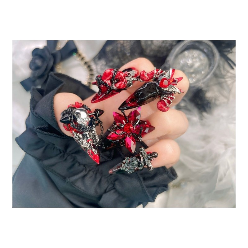  1122 Halloween Nail Nail Queen Handmade Nail Tips ✨