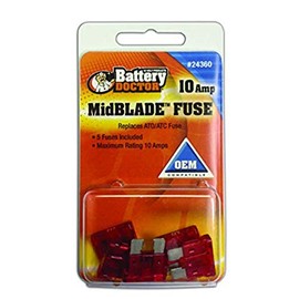 WirthCo 24370 MidBlade Fuse - 20 Amp (Yellow), Pack of 5