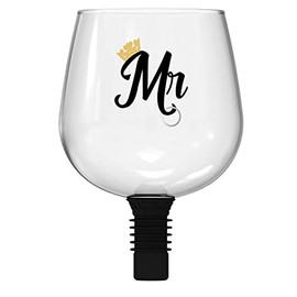 Guzzle Buddy The Ultimate Wine Glass, Decanter, Stopper, Cup, All-in-One, Safe & Easy Way to Enjoy Alcohol, Bar Accessories, Plug it and Chug it, Red or White