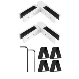 Zwinz Adjustable Glass to Glass Clamp 2 Pack, Stainless Steel 304 Glass Bracket Clip , 90-180 Degree Glass Clamp for Railing, Balcony Deck, Stairs