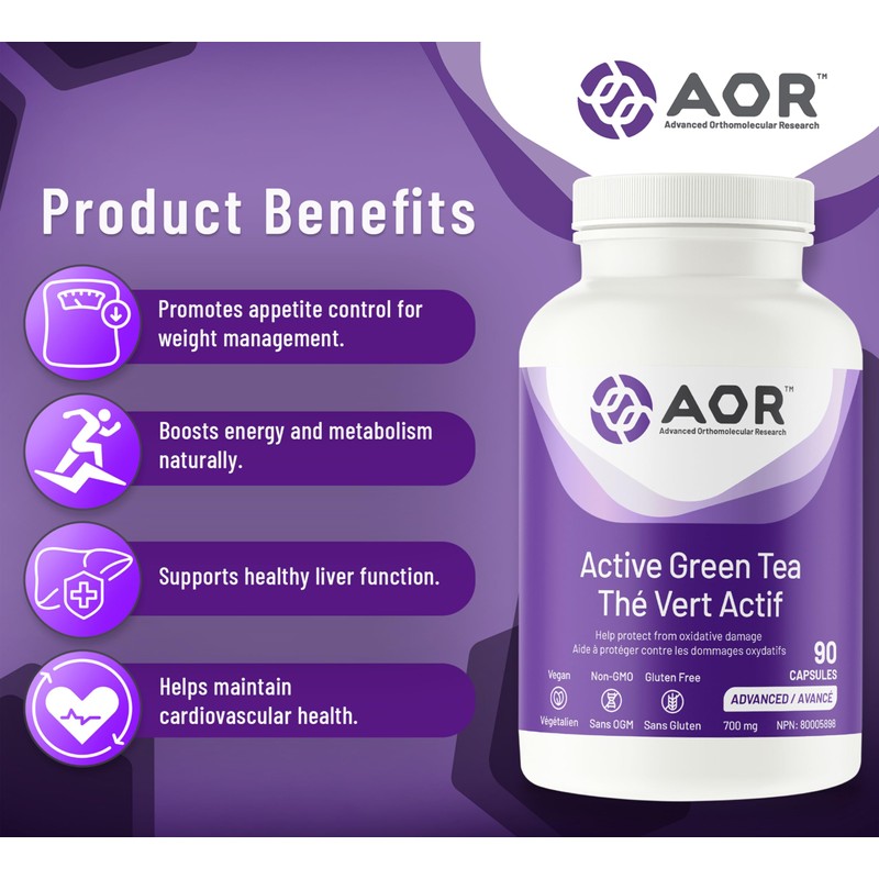 AOR AOR Green Tea Extract 700mg, 90 Capsules 30-Day Supply
