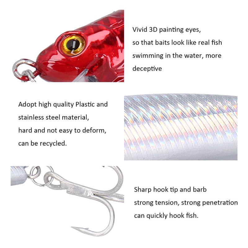 Sea Fishing Sinking Lure 60g Stainless Steel Plastic Artificial Simulation
