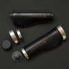 THEODORE CYCLE GRIP Bicycle Grip Italian Genuine Leather (128 Black