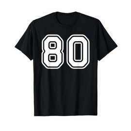 Number #80 Sport Varsity Number T-Shirt