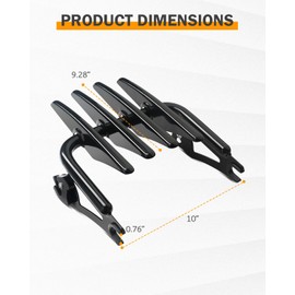 PBYMT Gloss Black Detachable Mounting Luggage Rack Compatible for Harley Touring Street Glide Road King Electra Glide 2009-2024