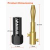 VANAUX Banana Plugs (Closed Dual Screw) - Gold Plated Speaker