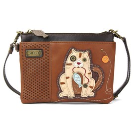 CHALA LaserCut Mini Crossbody/Purse with Convertible Strap Stylish, Compact, Versatile, Cat Gen Ii - Brown, One Size