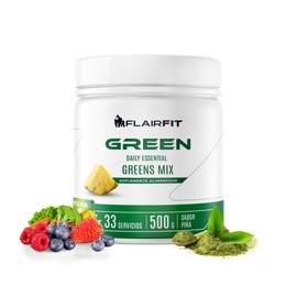 Flairfit Daily Green Mix, Suplemento Superfood 50 Ingredientes Mltiples Beneficios Todo En Uno, A base de Verduras, Adaptgenos, Probiticos,...        